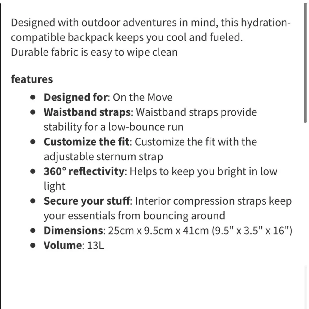 Lululemon Fast & Free Backpack 13L Reflective